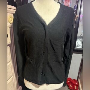 NWOT Avalin Black V-Neck Black Button down Cardigan